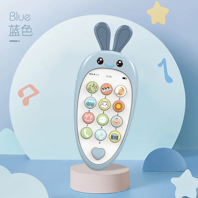 Baby Phone Toy Music Sound Telephone Sleeping Toys with Teether Simulation Phone Kids Infant Early Educational Toy Kids Gifts