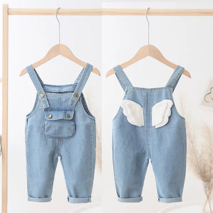 Kids Baby Boys Girls Clothes Jumpers Toddler Children Overalls Denim Suspender Pants Jumpsuit Trousers 1 2 3 4 Years