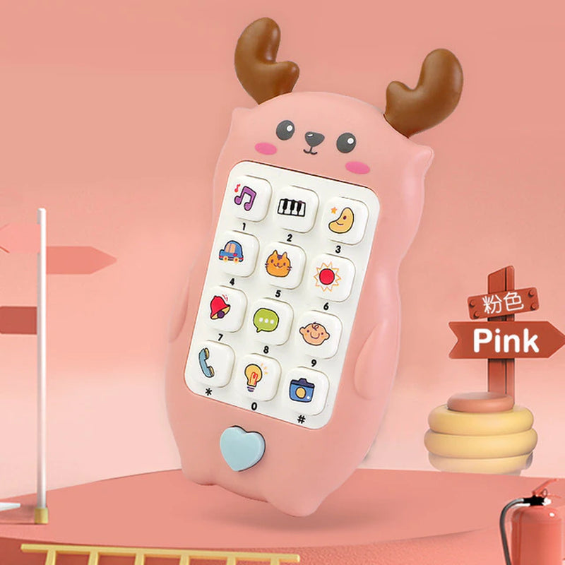 Baby Phone Toy Music Sound Telephone Sleeping Toys with Teether Simulation Phone Kids Infant Early Educational Toy Kids Gifts