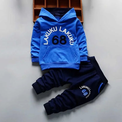 Boy Jeans Clothes Set Autumn Kids Denim Hooded Coat + Pants Outfits Baby Long Sleeve Clothing 1 2 3 4 Years Tracksuits