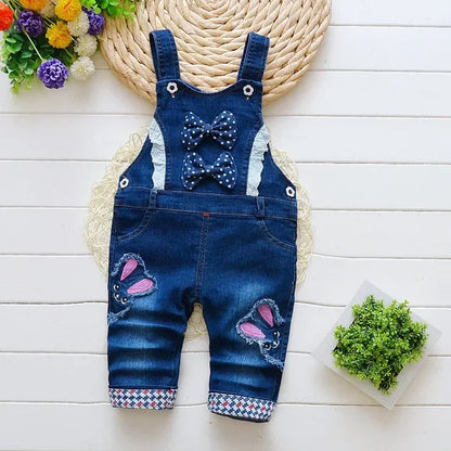 Kids Baby Boys Girls Clothes Jumpers Toddler Children Overalls Denim Suspender Pants Jumpsuit Trousers 1 2 3 4 Years