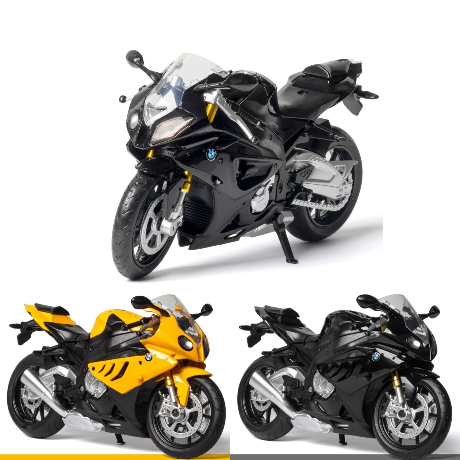 1/12 BMW S1000RR Motorcycle Toy 1:12 RMZ City Diecast Metal Racing Model Super Sport Miniature Collection Gift for Boy Children