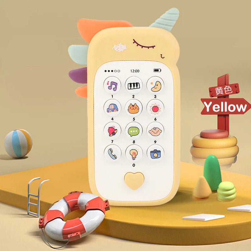 Baby Phone Toy Music Sound Telephone Sleeping Toys with Teether Simulation Phone Kids Infant Early Educational Toy Kids Gifts