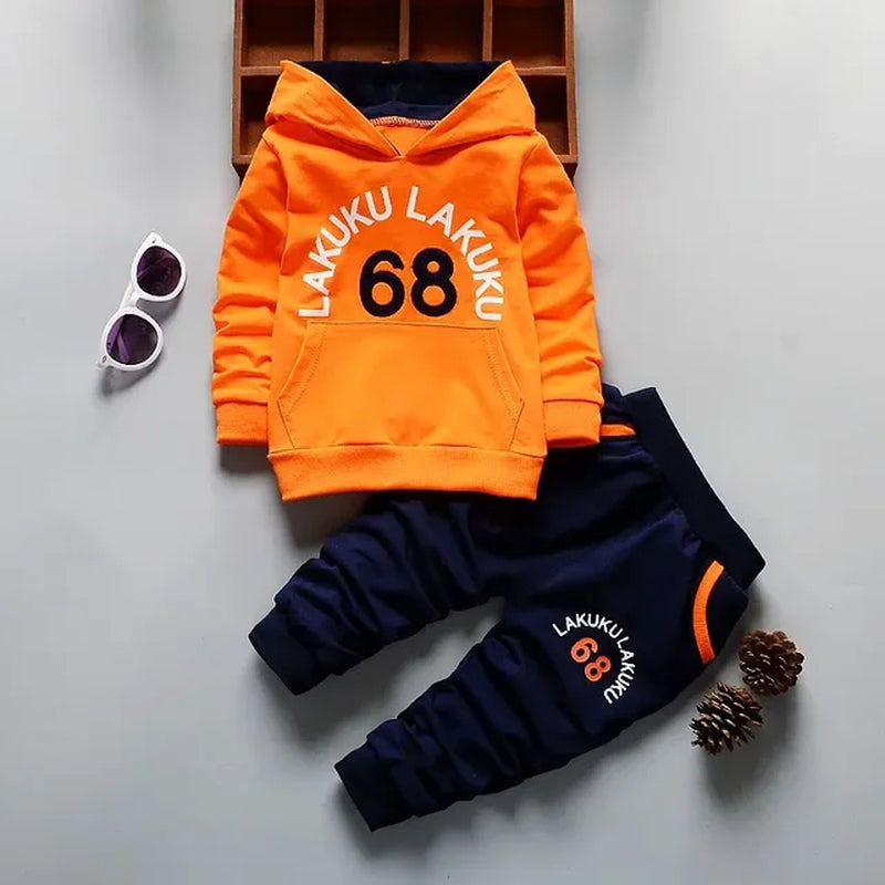 Boy Jeans Clothes Set Autumn Kids Denim Hooded Coat + Pants Outfits Baby Long Sleeve Clothing 1 2 3 4 Years Tracksuits