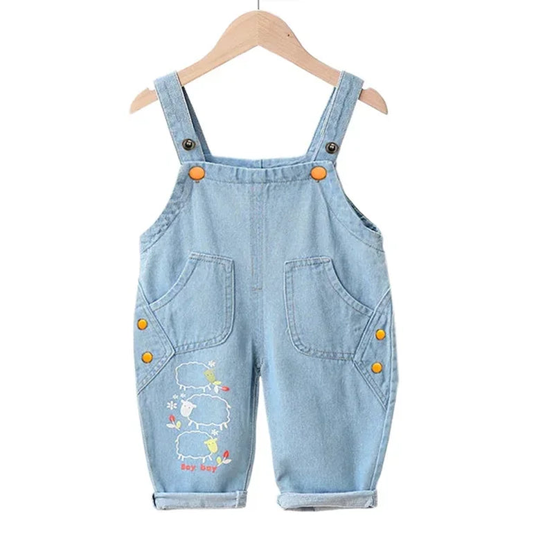 Kids Baby Boys Girls Clothes Jumpers Toddler Children Overalls Denim Suspender Pants Jumpsuit Trousers 1 2 3 4 Years