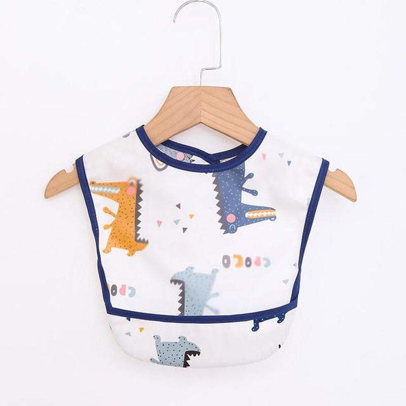 Baby Kids Toddler Long Sleeve Scarf Waterproof Art Smock Feeding Bib Apron Pocket Infant Boys Girls Burp Cloth Bandana Bibs