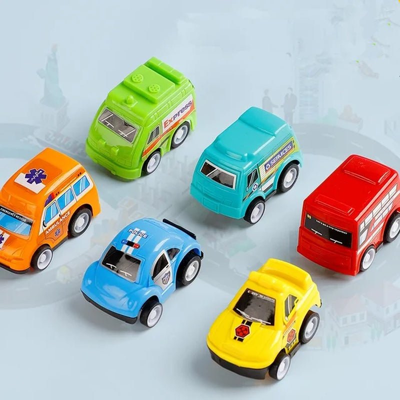 Mini Car Model Toy Pull Back Car Toys Engineering Vehicle Fire Truck Kids Inertia Cars Boy Toys Diecasts Toy for Children Gift