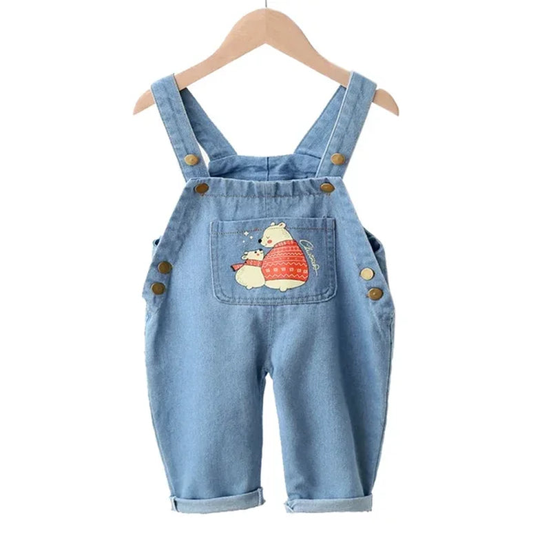 Kids Baby Boys Girls Clothes Jumpers Toddler Children Overalls Denim Suspender Pants Jumpsuit Trousers 1 2 3 4 Years