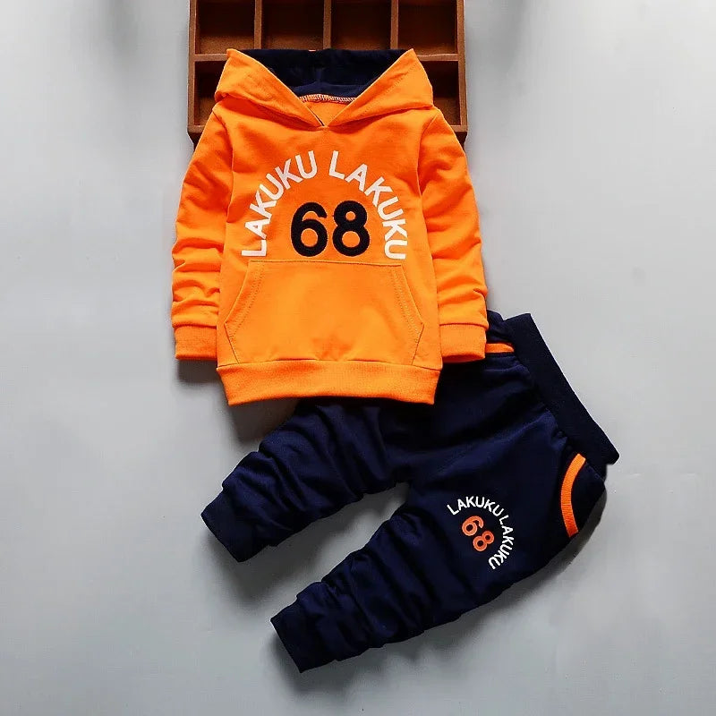 Boy Jeans Clothes Set Autumn Kids Denim Hooded Coat + Pants Outfits Baby Long Sleeve Clothing 1 2 3 4 Years Tracksuits