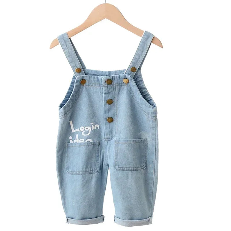 Kids Baby Boys Girls Clothes Jumpers Toddler Children Overalls Denim Suspender Pants Jumpsuit Trousers 1 2 3 4 Years