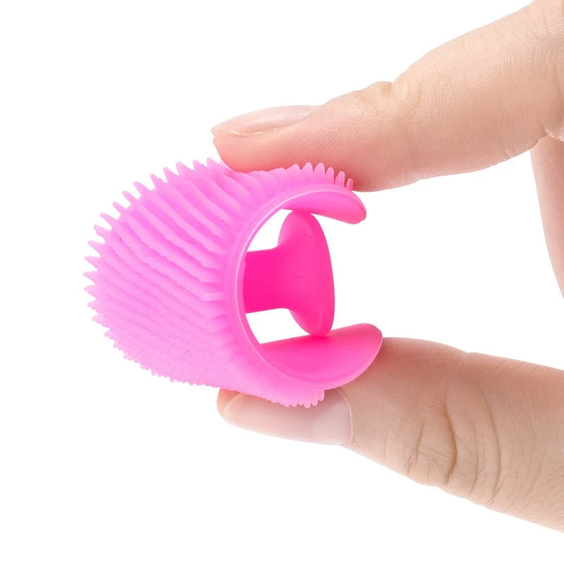 Silicone Shampoo Brush for Baby Infant Bathing Soft Silicone Kids Children Shower Brush Head Hair Washing Massage Bath Brushes