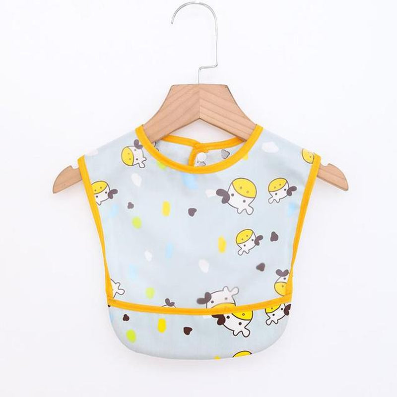 Baby Kids Toddler Long Sleeve Scarf Waterproof Art Smock Feeding Bib Apron Pocket Infant Boys Girls Burp Cloth Bandana Bibs