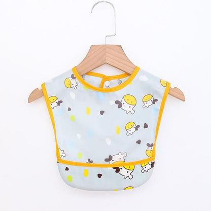 Baby Kids Toddler Long Sleeve Scarf Waterproof Art Smock Feeding Bib Apron Pocket Infant Boys Girls Burp Cloth Bandana Bibs