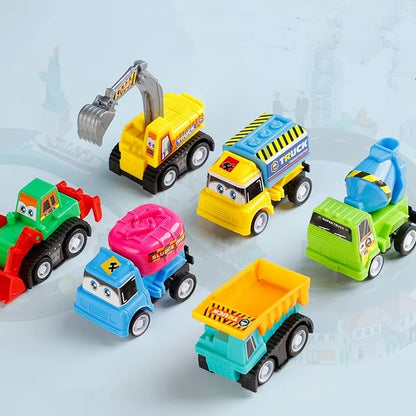 Mini Car Model Toy Pull Back Car Toys Engineering Vehicle Fire Truck Kids Inertia Cars Boy Toys Diecasts Toy for Children Gift