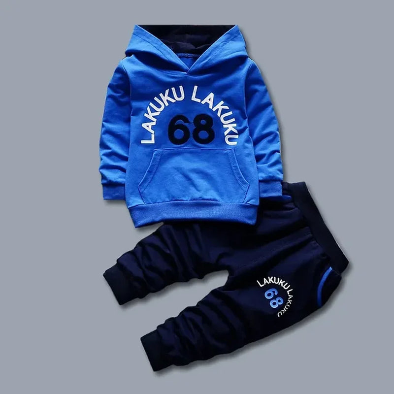 Boy Jeans Clothes Set Autumn Kids Denim Hooded Coat + Pants Outfits Baby Long Sleeve Clothing 1 2 3 4 Years Tracksuits