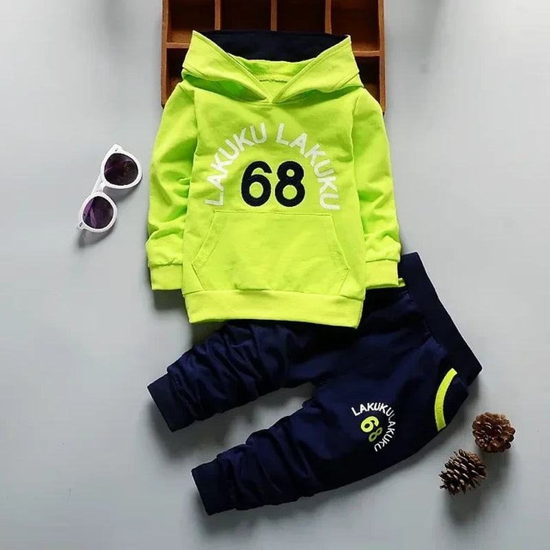 Boy Jeans Clothes Set Autumn Kids Denim Hooded Coat + Pants Outfits Baby Long Sleeve Clothing 1 2 3 4 Years Tracksuits