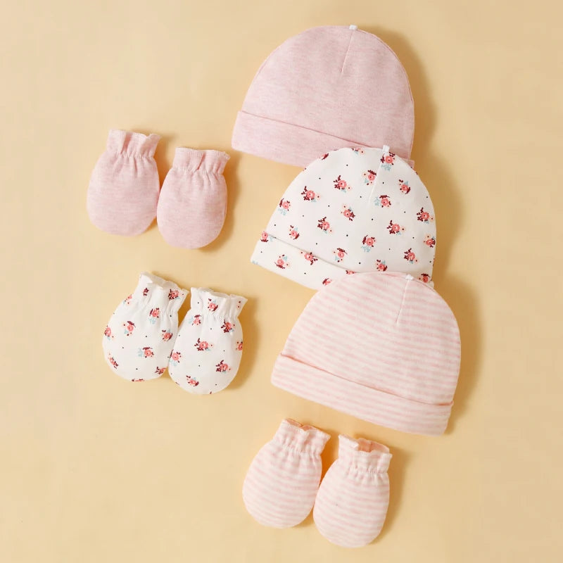 3 Sets of Baby Girls Hats and Gloves Better Giggle